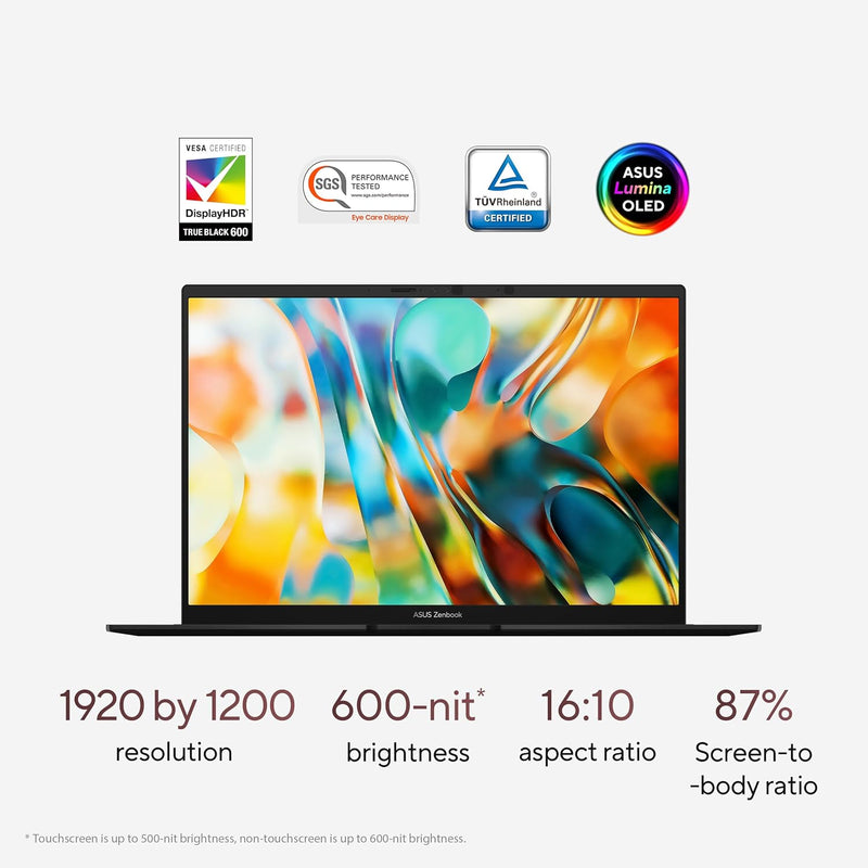 ASUS | Zenbook 14 OLED Ultrabook 14inch AMD Radeon Graphics AMD Ryzen 7 8840HS 16GB RAM 1TB SSD UM3406HA-OLEDR7W | MASITNUM3425