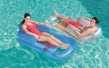 BESTWAY | Air Beach Mattress With Backrest And Armrests Silver 1.61mx84cm | BES115TOY00272