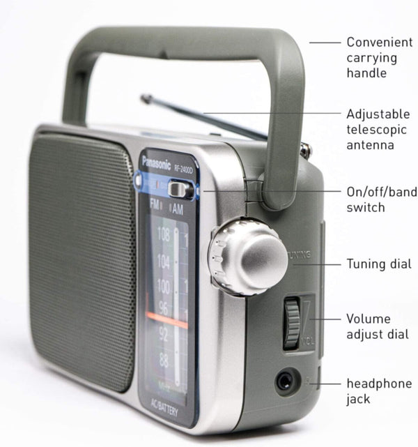 PANASONIC | AM-FM Portable Radio Battery Operated | RF 2400
