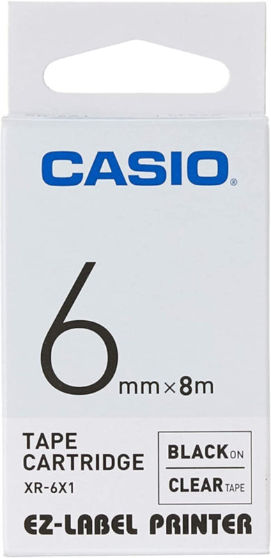 CASIO | Option Label It Tape Clear 6x8mm | XR-6X1-W-DJ1