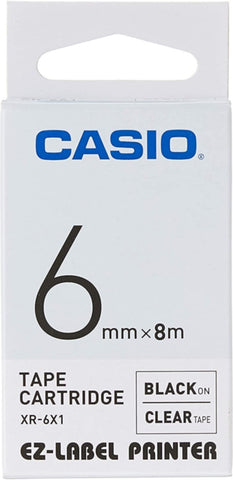 CASIO | Option Label It Tape Clear 6x8mm | XR-6X1-W-DJ1