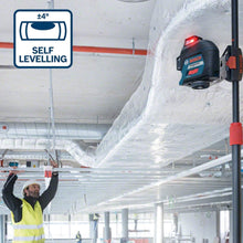 BOSCH | Professional Line Laser with Self Levelling 30m Range 120m Range with receiver, IP 54 (Blue) | GLL 3-80