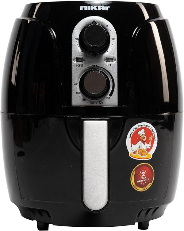 NIKAI | 3Ltrs Air Fryer Detachable Frying Basket Non-Stick Coated Pan Overheating Protection | NAF2501M