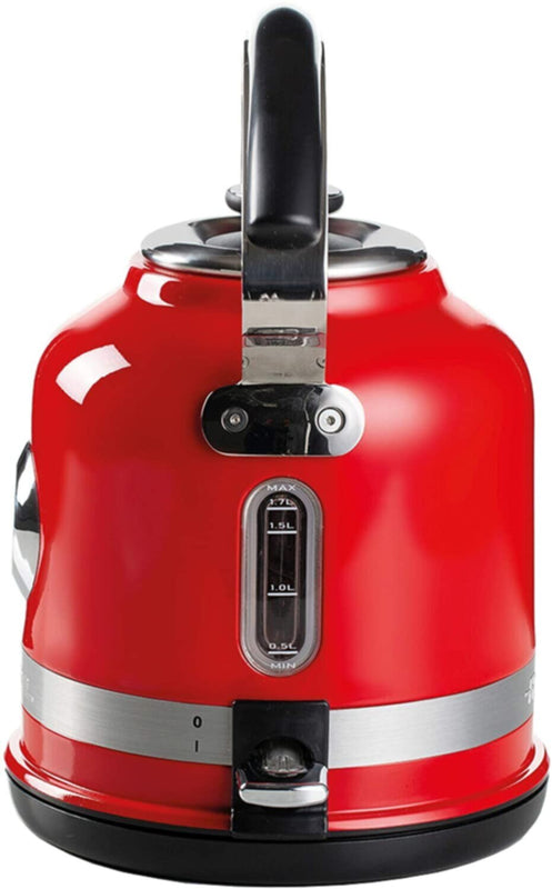 ARIETE | Moderna Cordless Electric Kettle Stainless Steel Body 1.7Ltr Red | 2854
