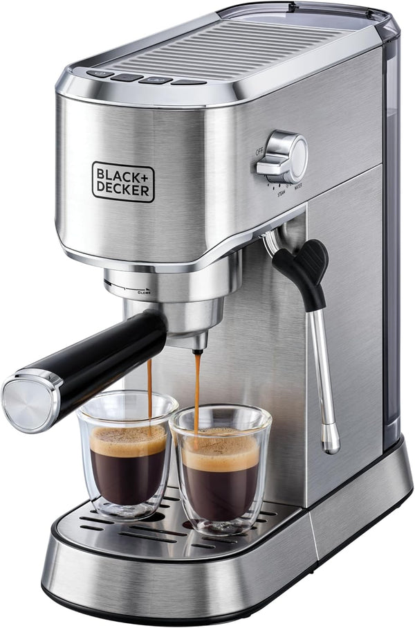 BLACK+DECKER | Espresso Coffee Machine 1450W | ECM150-B5