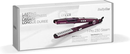 BABYLISS | I-Pro 230 Steam Hair Straightener with Shine Technology for Ultimate Straightening | ST 395 SDE
