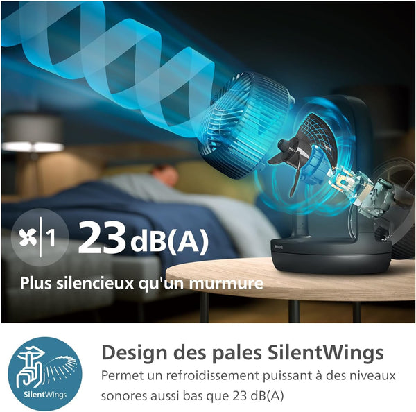 PHILIPS | 3000 Series Oscillating Table Fan Black | CX3050/01