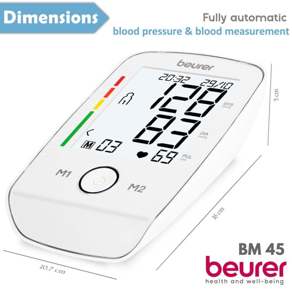 BEURER | Upper Arm Blood Pressure Monitor Touch Screen | BM 45