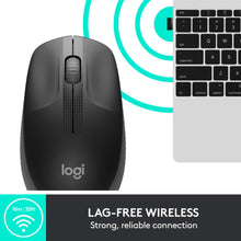 LOGITECH | Full Size Wireless Mouse Charcoal | M190