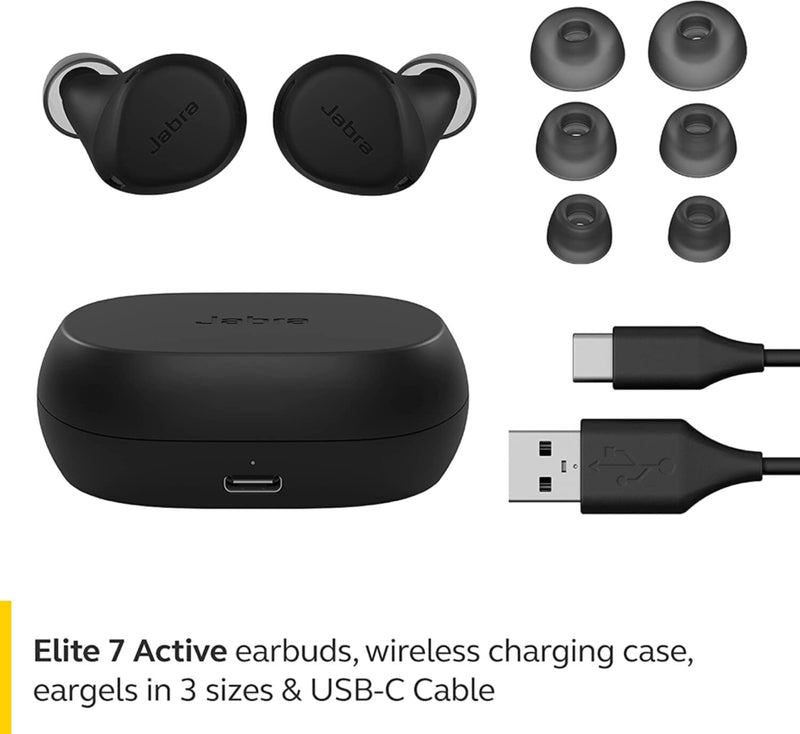 JABRA | Elite 7 Active In-Ear True Wireless Earbuds with Jabra Shake Grip Black