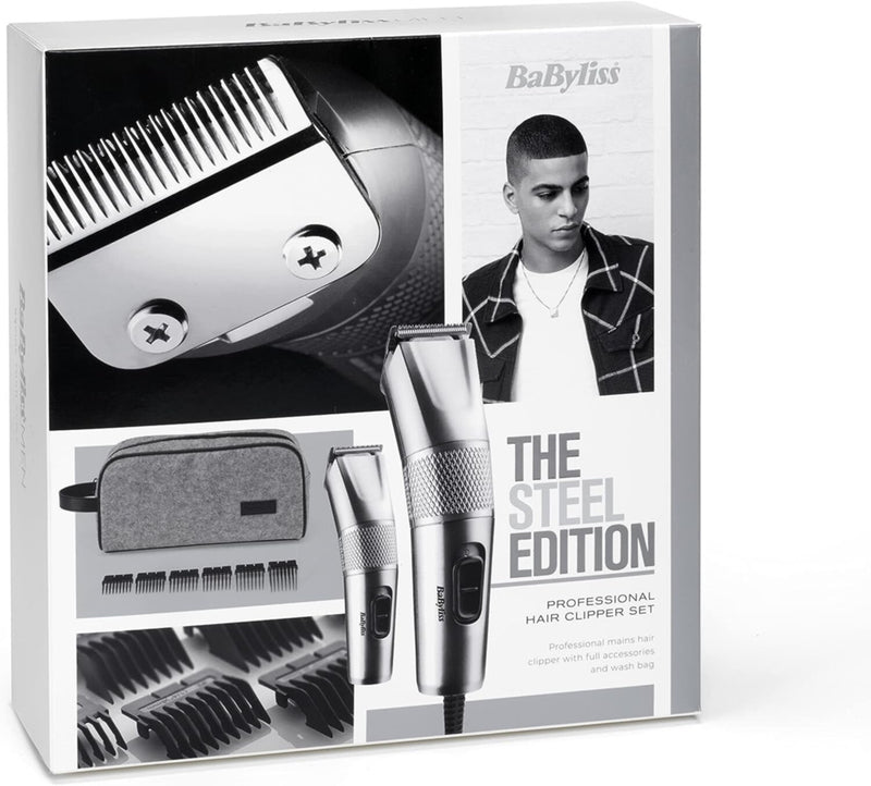 BABYLISS | Steel Edition Hair Clipper Gift Set | 7755PSDE