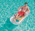 BESTWAY | Air Beach Mattress With Backrest And Armrests Silver 1.61mx84cm | BES115TOY00272