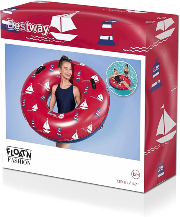 BESTWAY | Float N Fashion Nautical Swim Tube Assorted 47" / 1.19m | BES115TOY01567