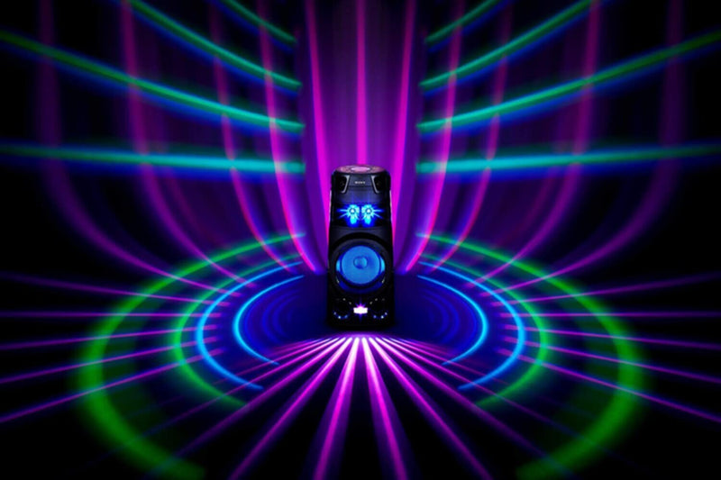 SONY | High Power Party Speaker with Bluetooth Technology (Karaoke,Gesture Control, Party Light, Taiko) Black | MHC-V73