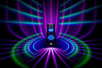 SONY | High Power Party Speaker with Bluetooth Technology (Karaoke,Gesture Control, Party Light, Taiko) Black | MHC-V73