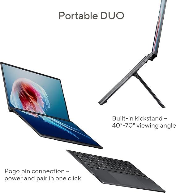 ASUS | Zenbook Duo OLED Ultrabook 2 in 1 Laptop 14inch 120Hz OLED Intel Arc Graphics Intel Core Ultra 9 Processor 32GB RAM 2TB SSD UX8406MA-OLEDI9IG | MASITNUX84052