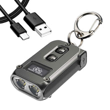 NITECORE | Dual-Core Intelligent  Keychain Light with OLED Display 500 Lumens Black | TINI 2