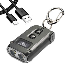 NITECORE | Dual-Core Intelligent  Keychain Light with OLED Display 500 Lumens Black | TINI 2