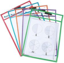 LEARNING RESOURCES UK| Write And Wipe Pockets (Set Of 5) (3+ Years) | LER0477
