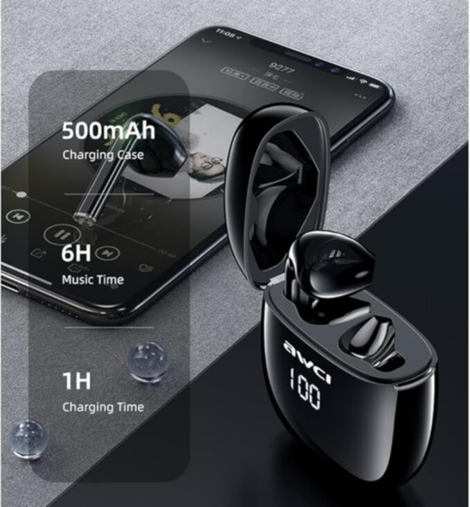 AWEI | TWS Earbuds Blue Tooth Black | T28P