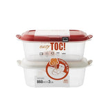 LOCK N LOCK | Easy Toc Plastic Container 860ML 2Pcs | LCK103HHL00289