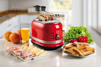 ARIETE | Moderna Range 2 Slices Red Toaster with Pliers 685-815W | 149