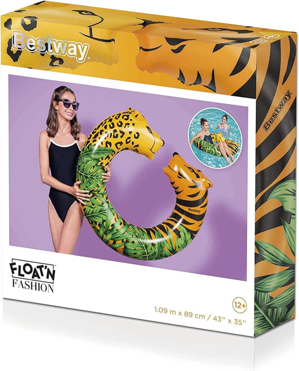 BESTWAY | Float N Fashion Jungle Dream Split Swim Tube 43" x 35"/1.09m x 89cm | BES115TOY01568
