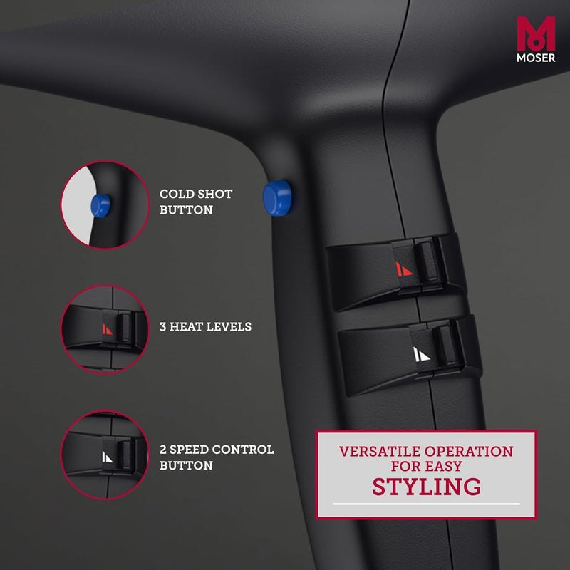 MOSER | Hair Dryer Black 2000W | 4332-0150