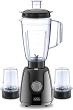 BLACK + DECKER | 1.5 litres Blender with 2 Grinder Black 400W | BX440-B5