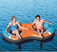 BESTWAY | CoolerZ X2 Two Person Rapid Rider Inflatable River Lake Pool Tube Float 251x132cm | BES115TOY01757
