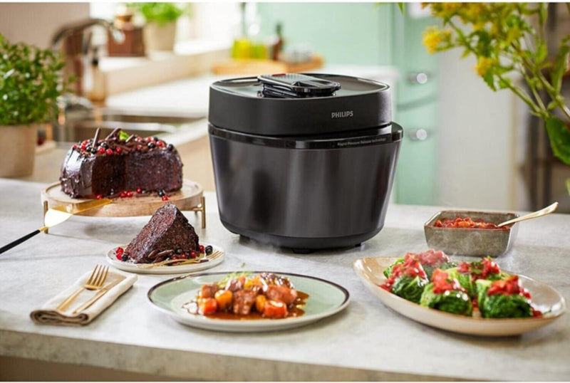 PHILIPS | All-In-One Cooker Pressurized 5Ltr 1090W Black | HD2151/56