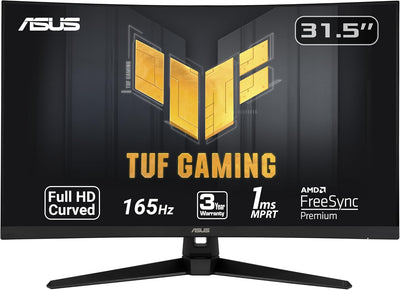 ASUS | TUF Gaming Monitor 32inch Curved  Full HD 1920x1080 Extreme Low Motion Blur VG328H1B | MASITMVG32899