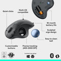 LOGITECH | Ergo M575 Wireless Trackball Mouse Black Medium