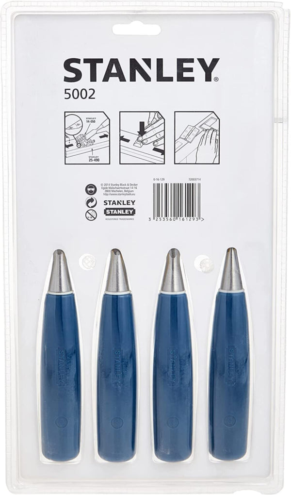 STANLEY | 25mm 5002 Series Wood Chiesel Set 4Pc [6/12/18/25] | 0-16-129
