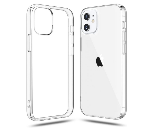 IP12 MINI  Scratch Resistant Transparent TPU Silicone Soft Shock Absorption Cover Compatible with iPhone 12 Mini- Transparent | JPG7877