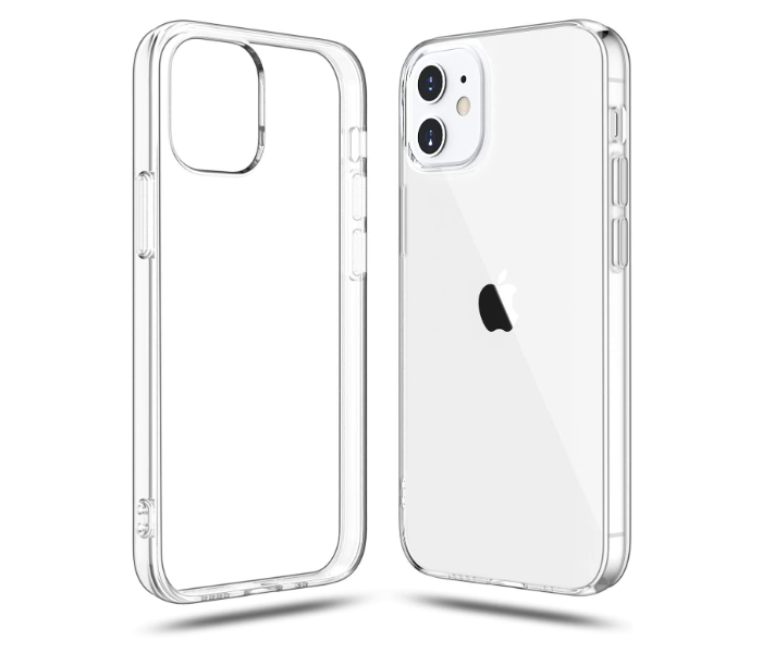IP12 MINI  Scratch Resistant Transparent TPU Silicone Soft Shock Absorption Cover Compatible with iPhone 12 Mini- Transparent | JPG7877