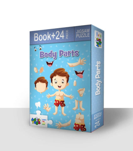 Body Parts Book + 24 Pcs Jigsaw Puzzle