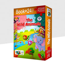 The Wild Animals Book + 24 Pcs Jigsaw Puzzle