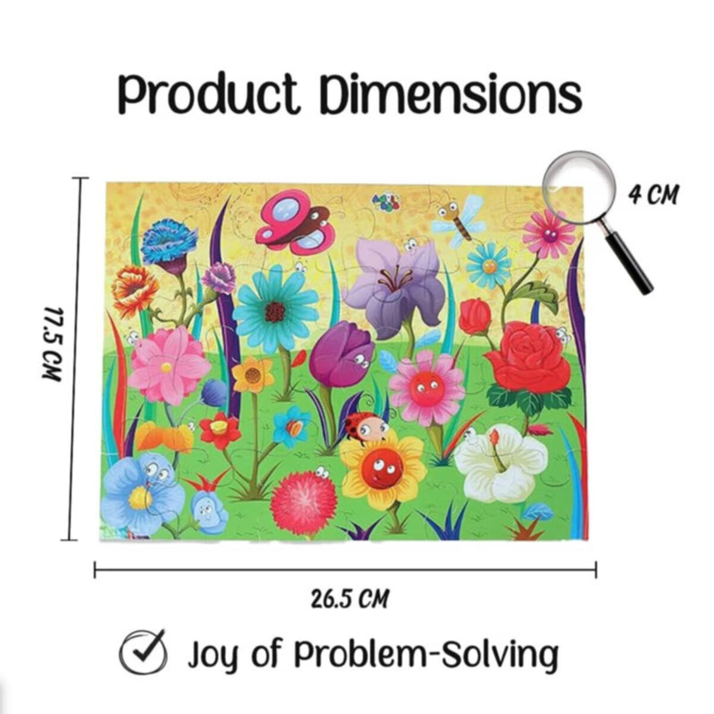 Flowers Book + 24Pcs Jigsaw Puzzle