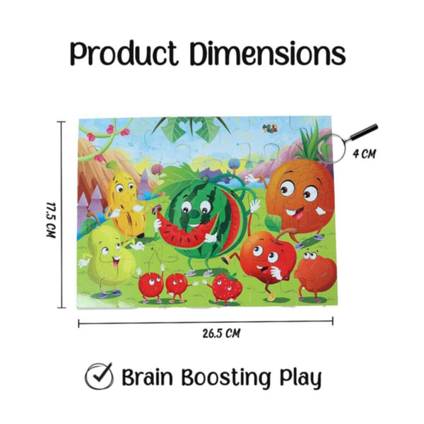 Fruits Book + 24 Piece Jigsaw Puzzle