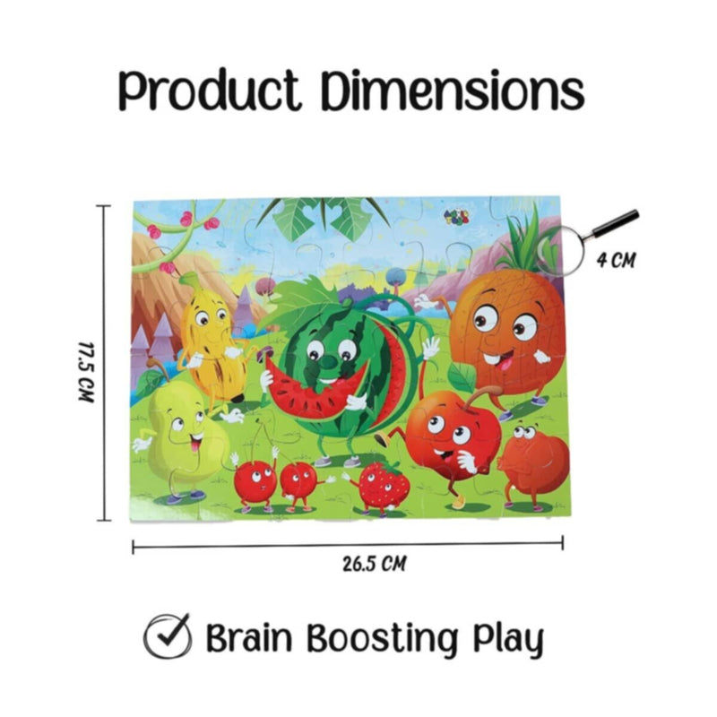 Fruits Book + 24 Piece Jigsaw Puzzle