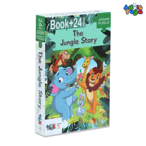 The Jungle Story Book + 24Piece Jigsaw Puzzle