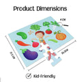 Vegetables Book + 24 Pcs Jigsaw Puzzle