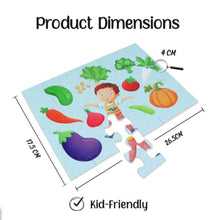 Vegetables Book + 24 Pcs Jigsaw Puzzle