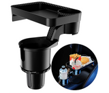 3 in 1 Car Cup Holder Expander and Tray, Multifunctional Car Tray Table with 360° Rotating Adjustable Base | JPO6658