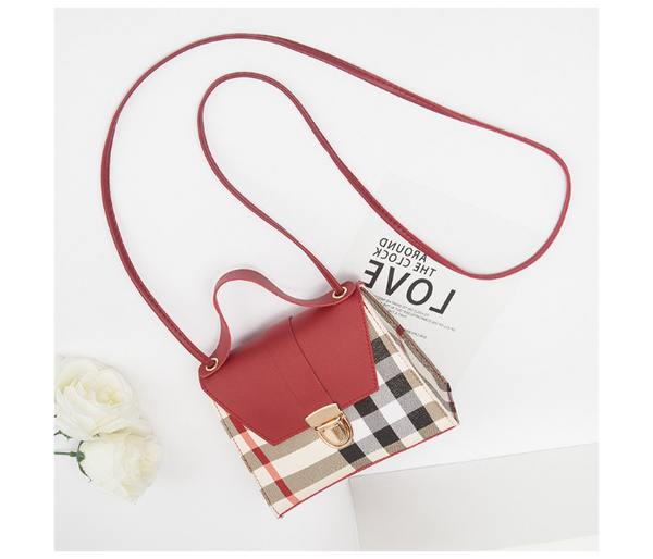 FN-Mini Small and Square Trendy Custom Logo Shoulder Handbags for Women - Red | JPK3308