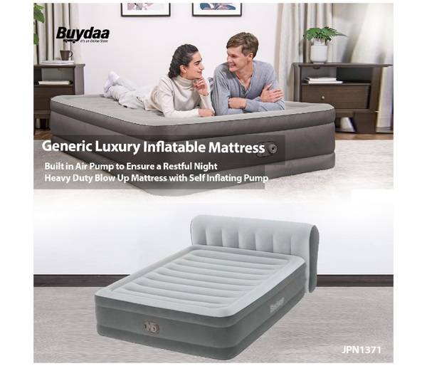 Generic Luxury Inflatable Mattress with Built in Air Pump to Ensure a Restful Night Heavy Duty Blow Up Mattress with Self Inflating Pump | JPN1371