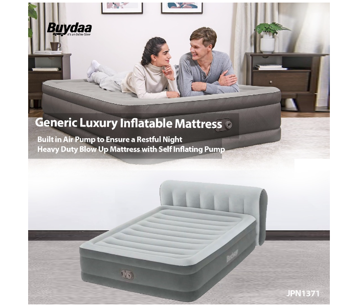 Generic Luxury Inflatable Mattress with Built in Air Pump to Ensure a Restful Night Heavy Duty Blow Up Mattress with Self Inflating Pump | JPN1371