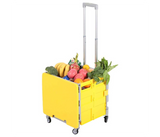 Smart Foldable Heavy Duty Outdoor Trolley Cart with Push Handle - Durable, Portable, and Easy-to-Store Shopping Cart for Groceries, Laundry, and More | JPO6540