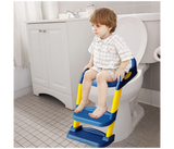 Anti-Slip Grip Sturdy Bathroom Western Toilet 2 Step Potty Stool Trainer for Boys & Girls with Safety Handles Splash Guard & Soft Seat Fits All Standard Size Toilet | JPO0284